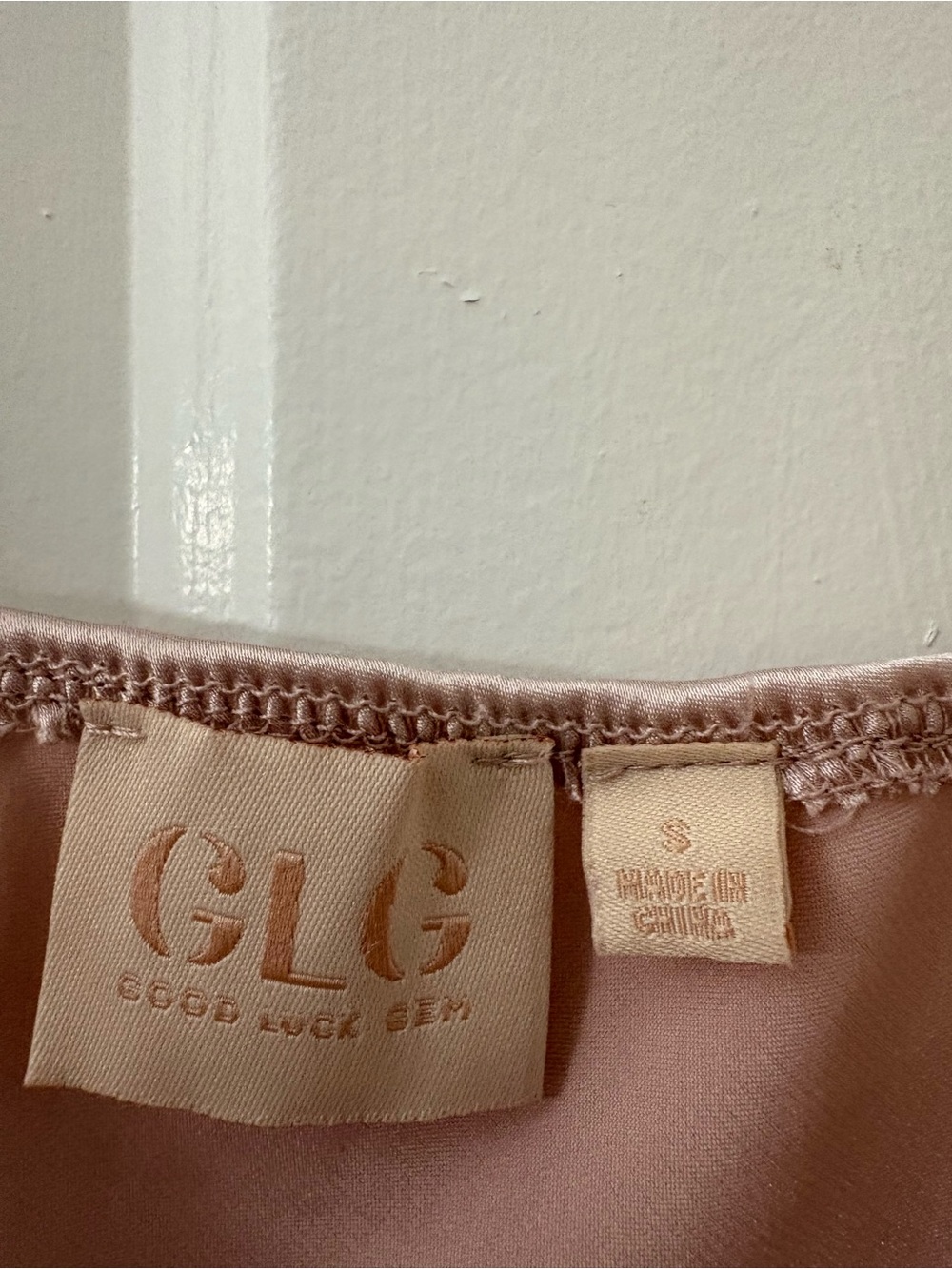 LG Satin Sleepwear Set in Blush Pink - Picture 6 of 7